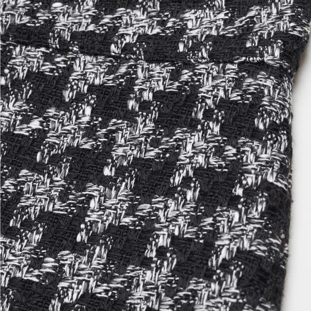 Mango Monochrome Houndstooth Mini Skirt - Picture 6 of 8